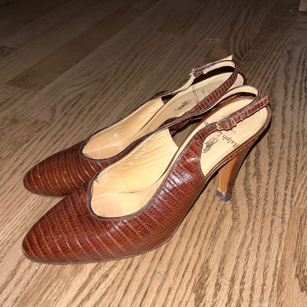 Vintage Ralph Lauren alligator skin heels